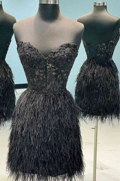 Lakshmigown Sexy Sheath Sweetheart Lace Feather Skirt Homecoming Dress Wedding Dress Customized Prom Bridal Gowns vestidos robe