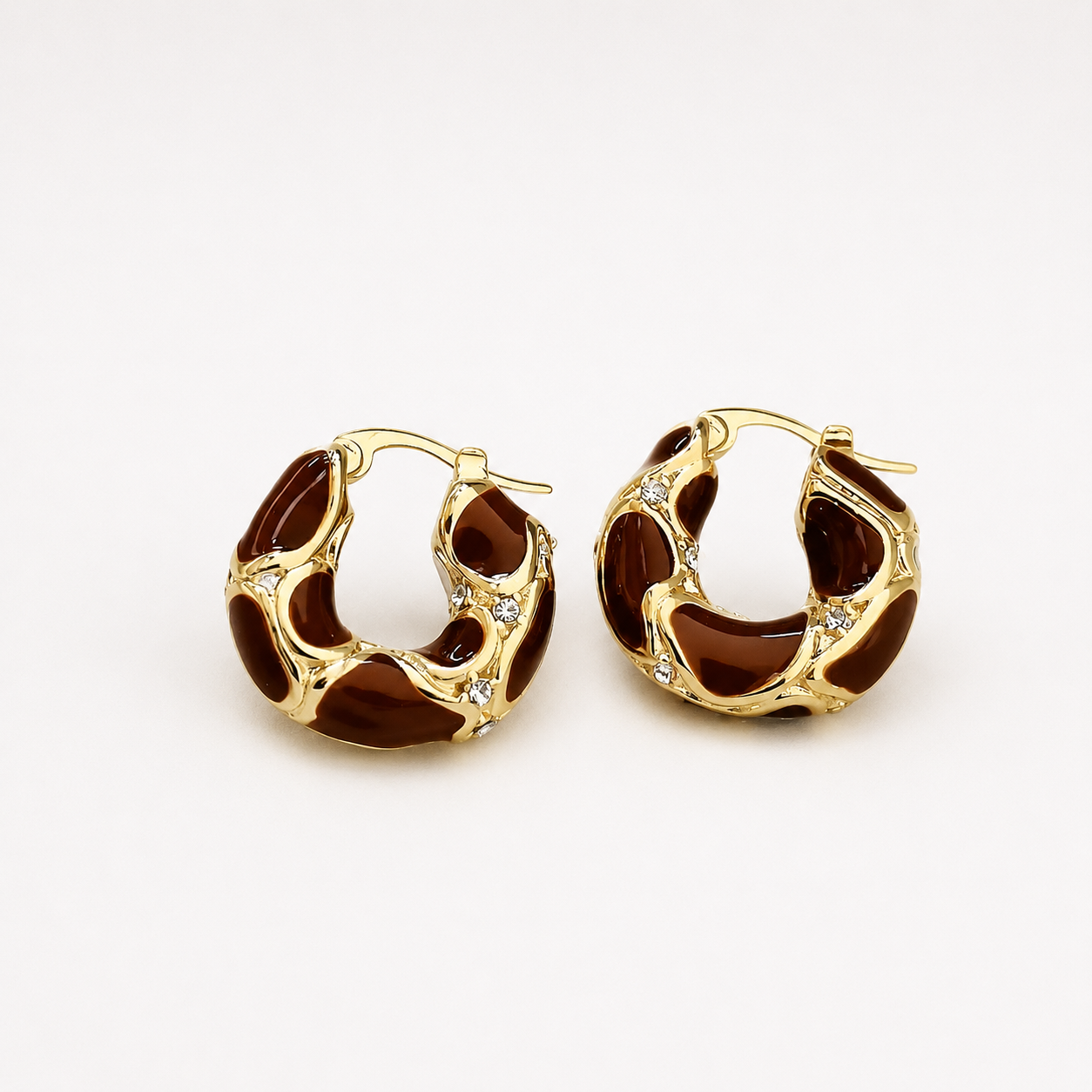 Ruby Glow Hoop Earrings