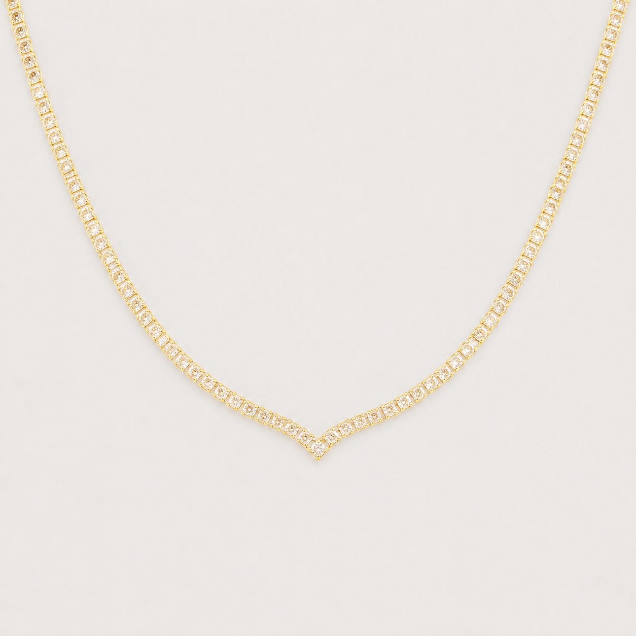 V TENNIS NECKLACE