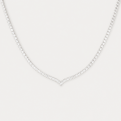 V TENNIS NECKLACE