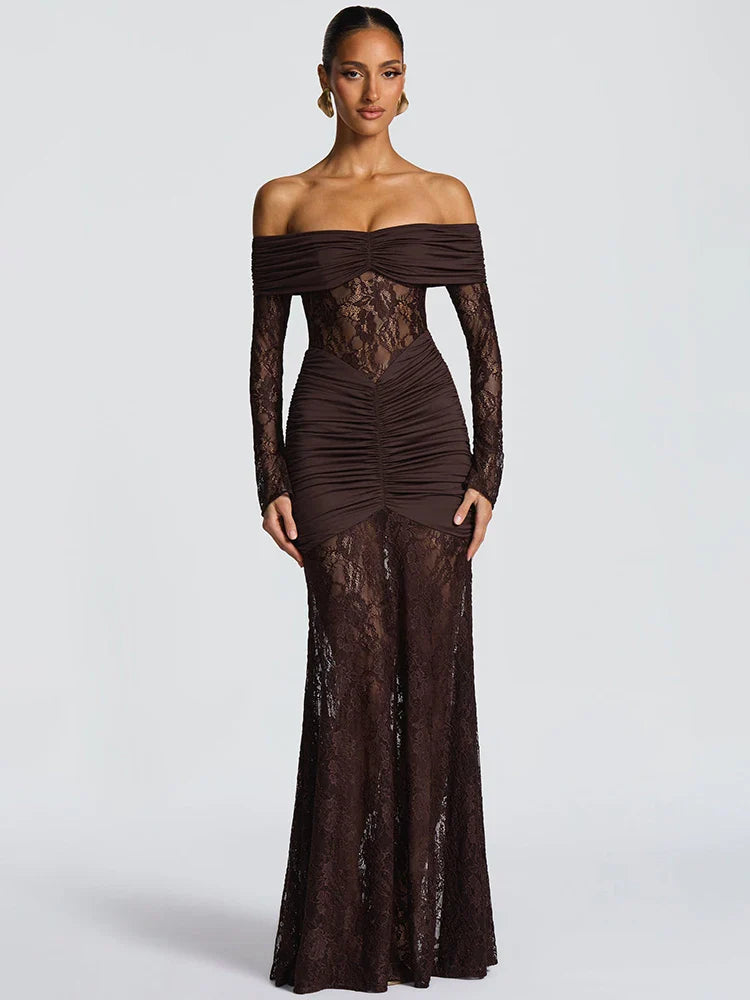 Vivienne Lace Maxi  Dress